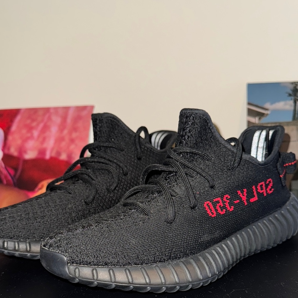 Yeezy Black and Red Sneakers